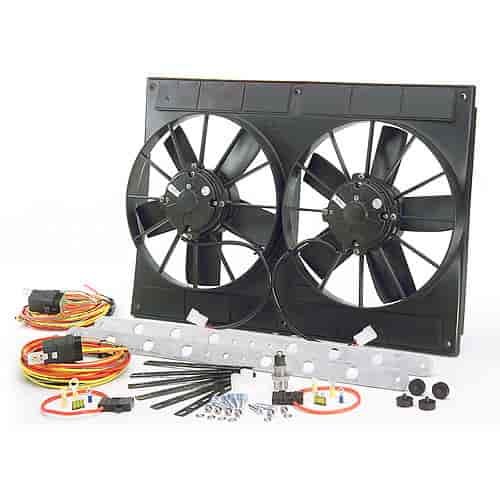 Dual 11" High Torque Shrouded Fan Module Puller Fans