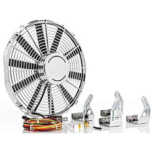 Single 16" High Torque Fan Module Billet Aluminum Fan Motor Cover