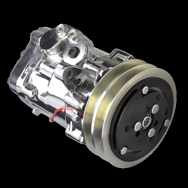 A/C Compressor, Sanden SD-7, V-Groove, Polished