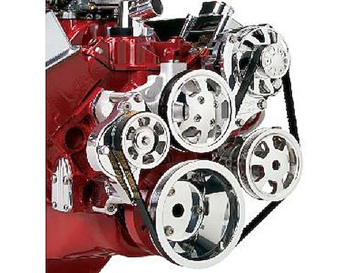 SB-Chevy Tru Trac Serpentine Belt System with Manual Steering, without A/C