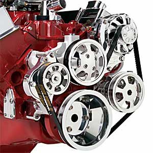 SB-Chevy Tru Trac Serpentine Belt System with Power Steering, without A/C