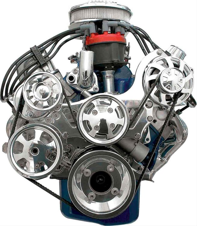 SB-Ford Tru Trac Serpentine Systems with Power Steering, without A/C