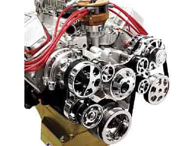 BB-Ford Tru Trac Serpentine Systems with Power Steering, without A/C