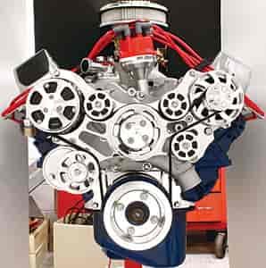 BB-Ford Tru Trac Serpentine Systems with Manual Steering, with A/C