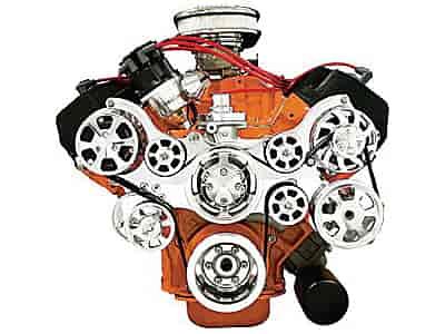 BB-Chrysler/HEMI Tru Trac Serpentine Belt System with Power Steering, with A/C 1966-Up 426ci Street HEMI