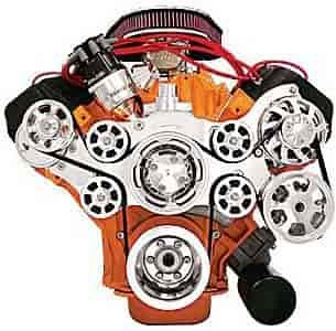 BB-Chrysler/HEMI Tru Trac Serpentine Belt System with Power Steering, without A/C 1966-Up 426ci Street HEMI