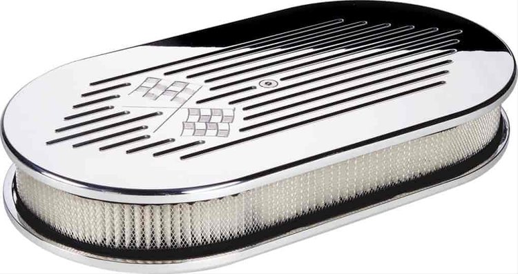 Oval Air Cleaner - Large Checkered Flag