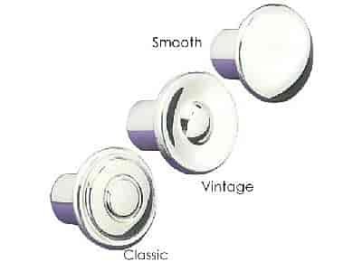 Billet Dash Knob - Polished Vintage Style 1/pkg