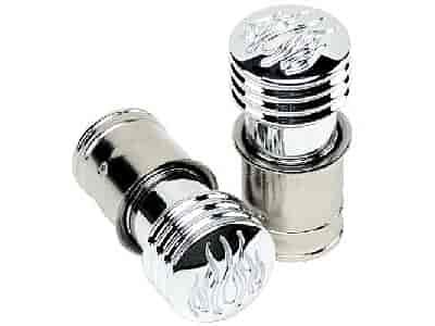 Flames Billet Lighter Ribbed Handle Knob