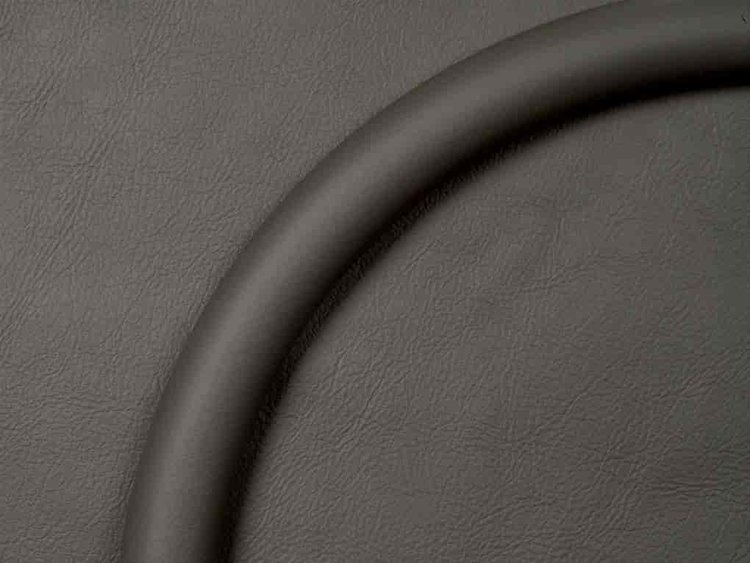 Steering Wheel Half Wrap Dark gray leather