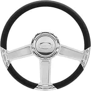 14" Steering Wheel "Throttle" pattern - Polished