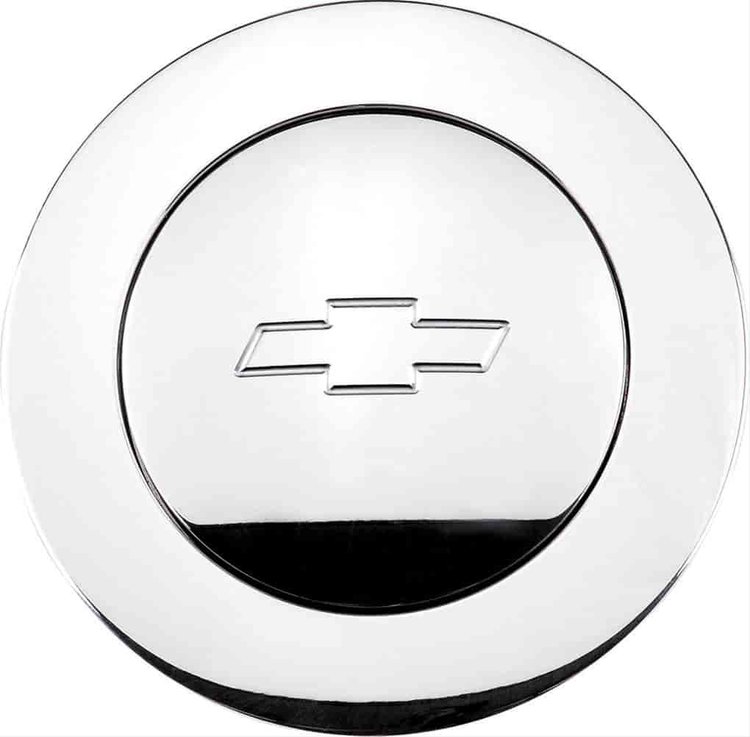 Large Size Billet Horn Button Smoothie, Chevy Bow Tie