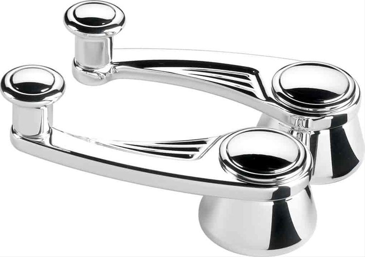 Ball Milled Billet Vent Window Cranks Polished Finish