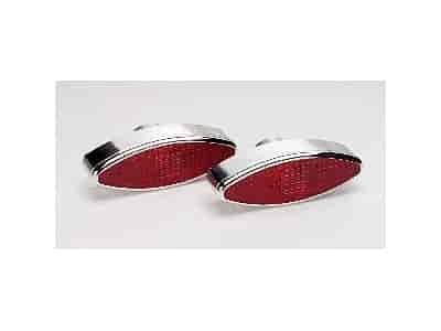 Large Elliptical Taillights 6" wide x 2-1/8" high x 4" deep