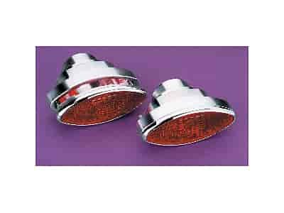 Small Elliptical Taillights 4" wide x 1-3/4" high x 4" deep