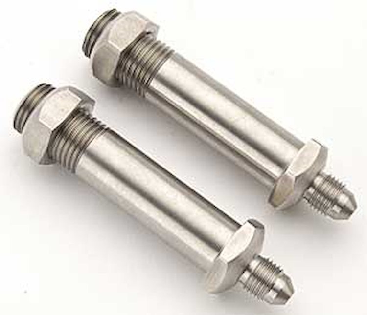 Thru-Frame Fittings - Stainless Steel -3 AN x 1/8" NPT 2" Short