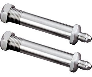 Thru-Frame Fittings - Stainless Steel -3 AN x 1/8" NPT 2-3/8" Long
