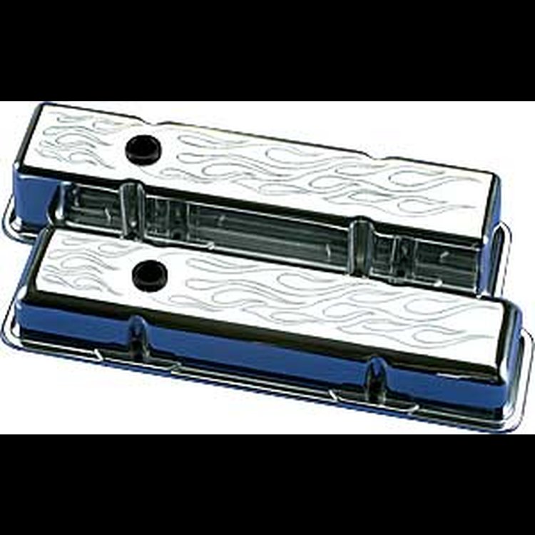 Small Block Valve Covers - Short Flamed