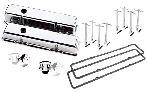 Small Block Valve Cover Kit - Tall Plain