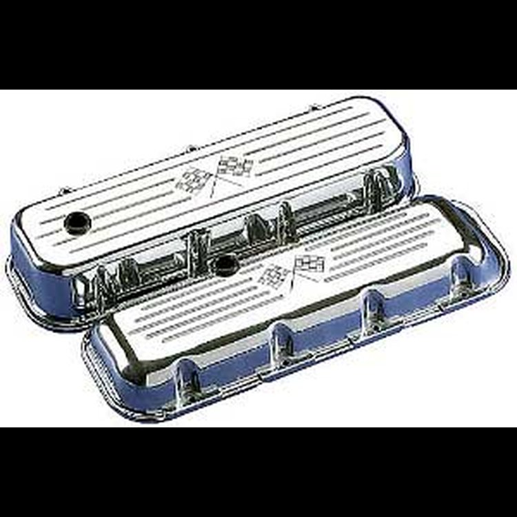 Big Block Valve Covers - Short Checkered Flag