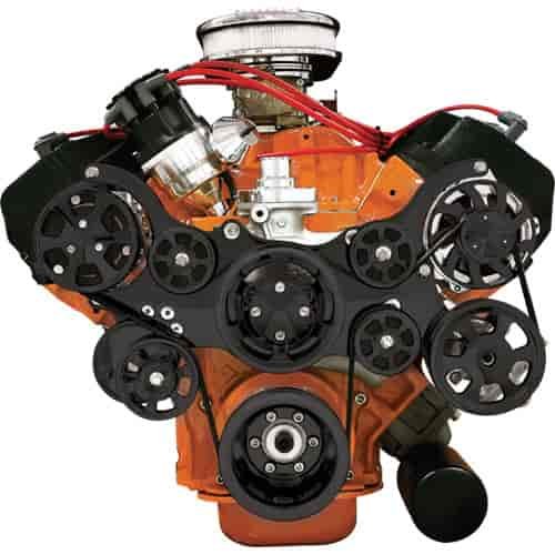 BB-Chrysler/HEMI Tru Trac Serpentine Belt System with Power Steering, with A/C 1966-Up 426ci Street HEMI