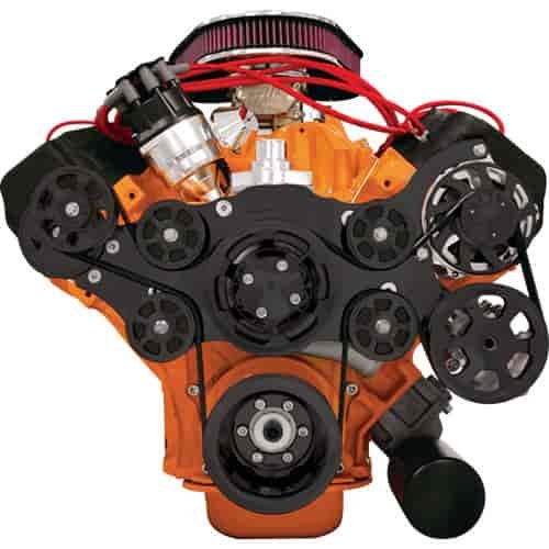 BB-Chrysler/HEMI Tru Trac Serpentine Belt System with Power Steering, without A/C 1966-Up 426ci Street HEMI