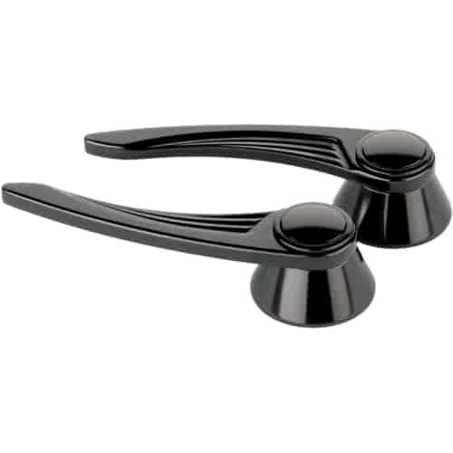Ball Milled Billet Door Handles Black Anodized Finish