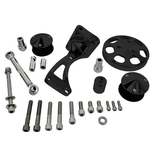 Serpentine Conversion Top Mount A/C Add-On Kit Small Block Chevy