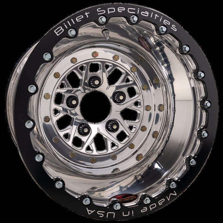 COMP 8 Double-Beadlock Wheel, Size: 15" x 14", Bolt Pattern: 5" x 5", Offset: 73 mm [Polished Finish]