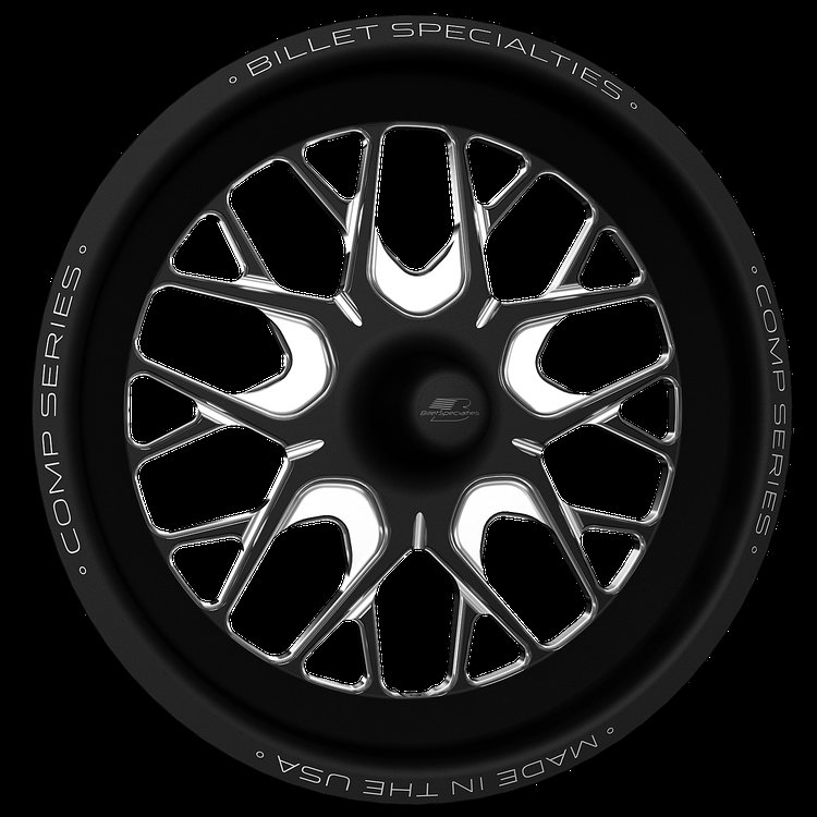 COMP 8 Wheel, Size: 17" x 3.50", Bolt Pattern: Strange GT Spindle-Mount [Black Finish]