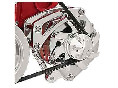 Billet Alum. Alternator Bracket Low mount for SB-Chevy with short water pump