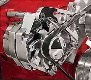 Billet Alum. Alternator Bracket Mid mount for BB-Chevy with long water pump