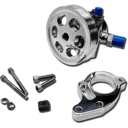 Power Steering Bracket & Pulley Small Block Chevy with Long Water Pump