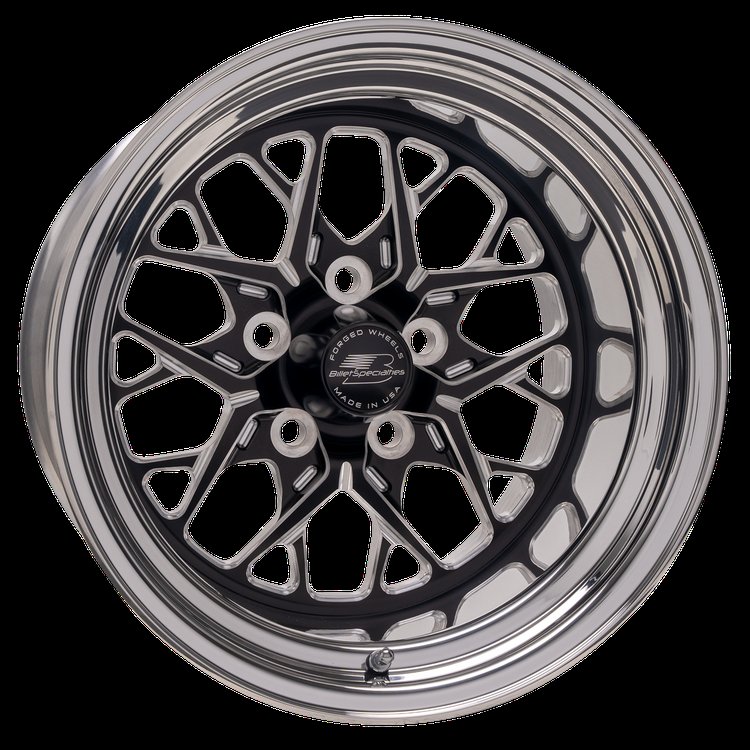REDLINE Front Wheel, Size: 15" x 10", Bolt Pattern: 5" x 4.75", Offset: 61 mm [Black]