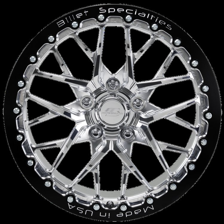 REDLINE Single-Beadlock Front Wheel, Fits Gen-6 Ford Mustang (S550), Size: 17" x 10", Bolt Pattern: 5" x 4.50" [Polished]