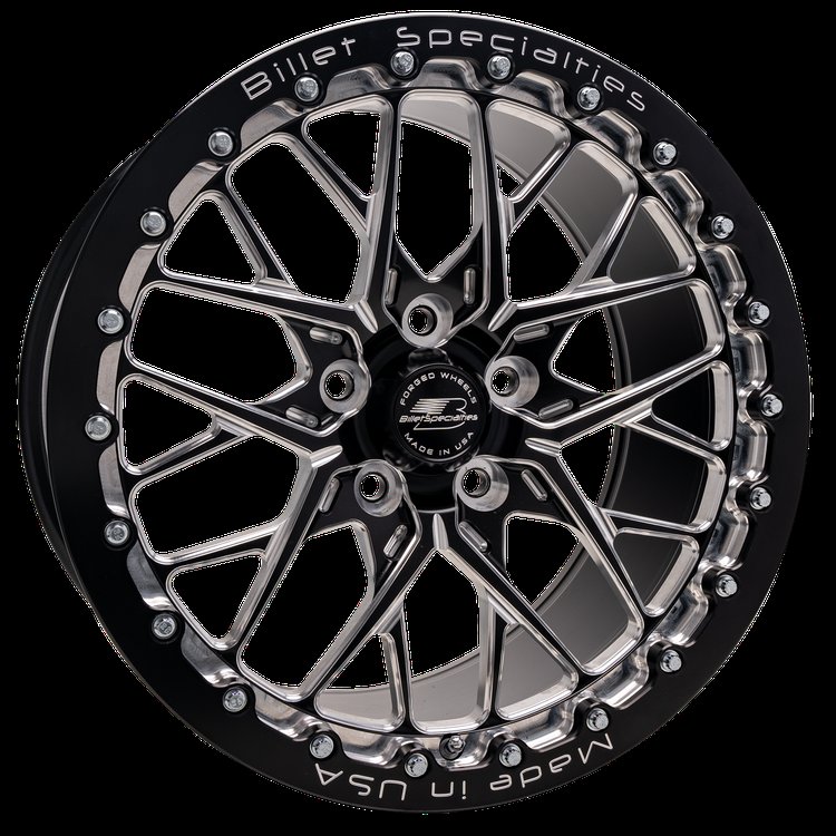 REDLINE Single-Beadlock Monoblock Drag Wheel, Size: 17" x 10", Bolt Pattern: 5" x 4.75", Offset: 61 mm [Black]
