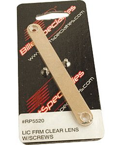 LIC FRM CLEAR LENS W/SCREWS