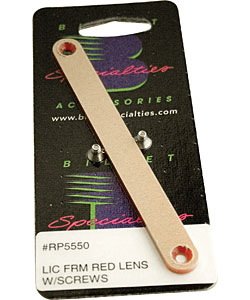 LIC FRM RED LENS W/SCREWS