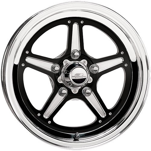 *Used* Street Lite Black Wheel Size: 15" x 3.5" Rear Spacing: 1-3/4" Bolt Circle: 5 x 4-1/2"