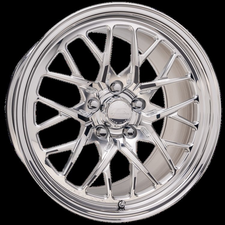 REDLINE Front Wheel, Fits Gen-6 Ford Mustang (S550), Size: 17" x 10", Bolt Pattern: 5" x 4.50", Offset: 65 mm [Polished]