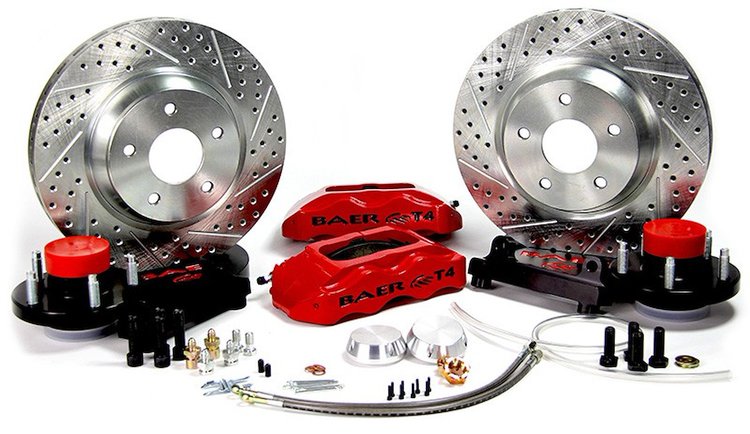 4301381MG 13 in. Track4 Front Brake Kit [Monster Green, SDZ, Standard Studs]