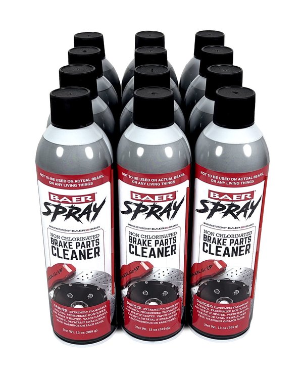 6110029 Baer Spray Brake Cleaner Non-Chlorinated, Technical Grade, 13oz (369g) Case (12)