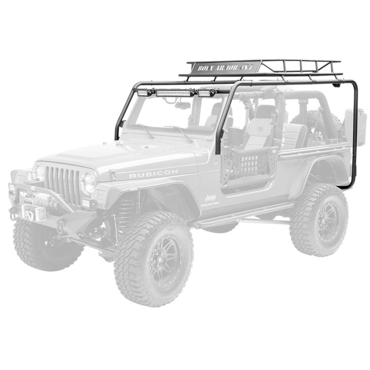 TJ-6124-1 Roof Rack Base Fits Select Jeep Wrangler, Jeep TJ