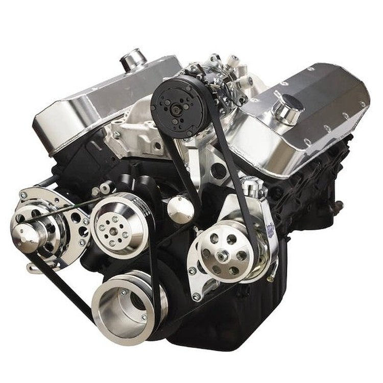 BPP454FDPSAC3 BBC (STD DECK) Front Accessory Drive, Dual-Belt Quick Serpentine w/ ALT, PS, WP, AC, Brackets, Bolts