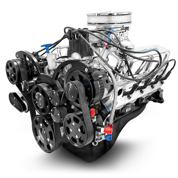 BP302CTCKB Ford Small Block Compatible 302 ci. Crate Engine w/Black Pulley Kit [Front Sump]