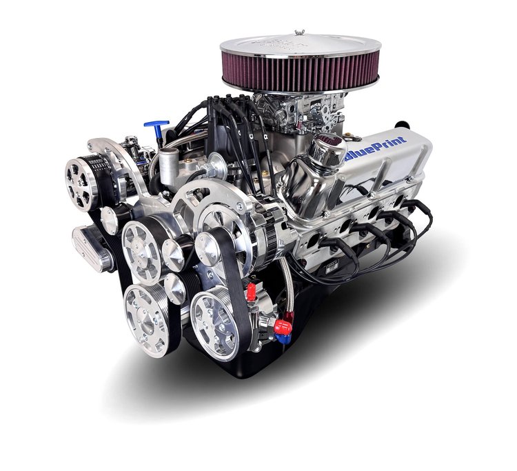 BP3479CTCK Ford Small Block Compatible 347 ci. Crate Engine w/Polished Pulley Kit [Front Sump]