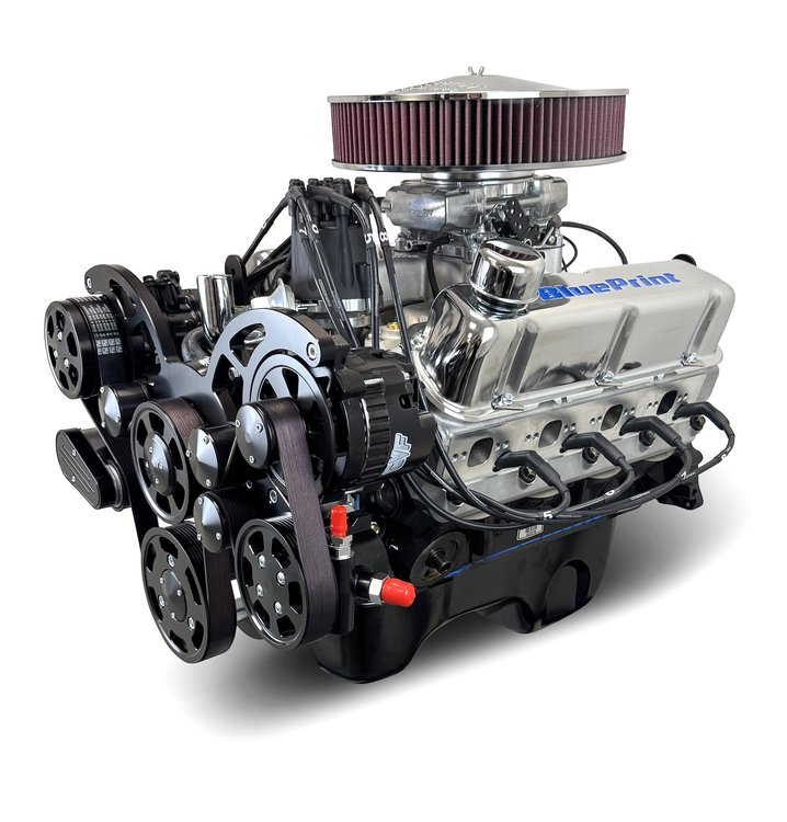 BP3479RCTFKB Ford Small Block Compatible 347 ci. Crate Engine w/Black Pulley Kit [Dual/Rear Sump]