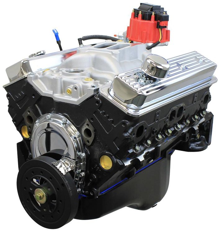 Small Block Chevy 350 ci "Dressed" Crate Engine Long Block