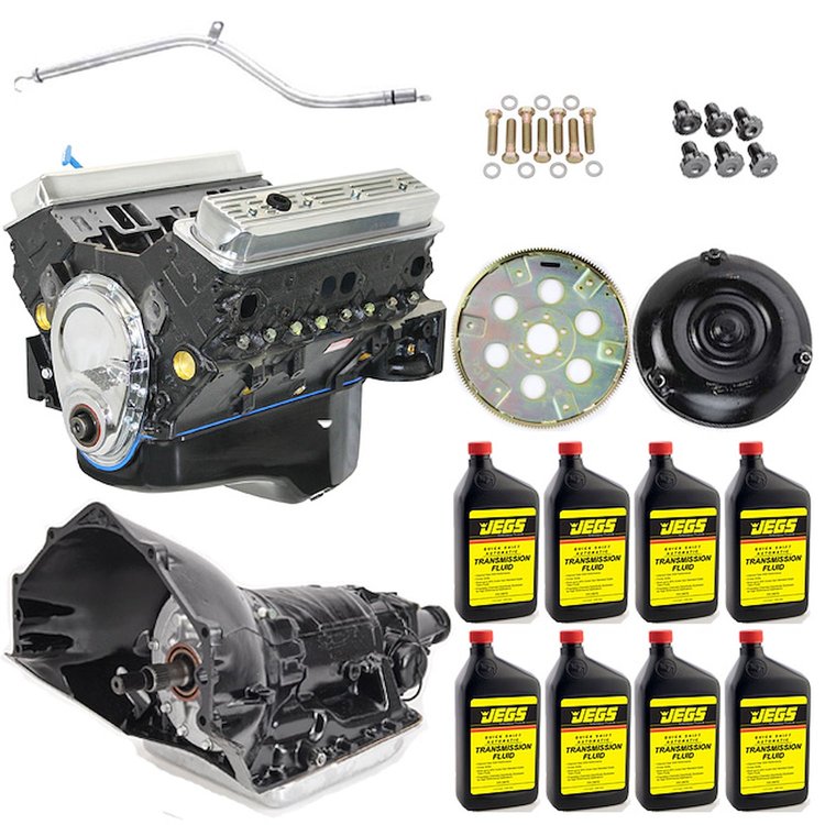 Small Block Chevy 350ci Base Engine & Transmission Kit