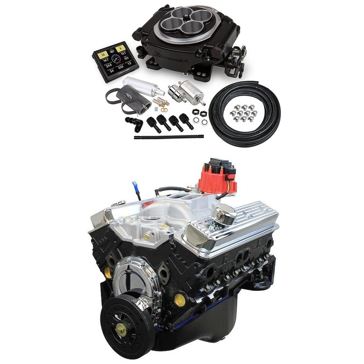 Small Block Chevy 350 ci Dress Crate Engine Kit with Sniper EFI and Fuel Pump Kit